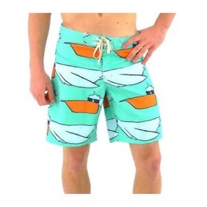 NEW‎ Billabong Andy Davis Mens Board Shorts Teal Pelican Recycled Polyester  34